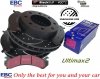 Przednie klocki Ultimax2 + NAWIERCANE NACINANE tarcze hamulcowe EBC seria GD Chevrolet Avalanche 2500 2002-2006