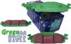 Przednie klocki GreenStuff + NAWIERCANE NACINANE tarcze hamulcowe 325mm EBC seria GD Lincoln MKS 2010-2012