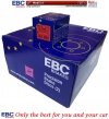 Tylne CERAMICZNE klocki RedStuff + NIE WENTYLOWANE tarcze hamulcowe EBC seria PREMIUM Chrysler 300C RWD