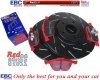 Przednie CERAMICZNE klocki RedStuff + NACINANE tarcze hamulcowe 300mm EBC seria USR Ford Escape FWD 2013-2019