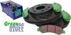 Przednie klocki GreenStuff + NAWIERCANE NACINANE tarcze hamulcowe 330mm EBC seria GD GMC Yukon 2007-2008