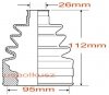 Osłona przegubu napędowego wewnętrznego przedniego Buick Regal 2000-2004