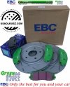 Przednie klocki GreenStuff + NACINANE tarcze hamulcowe 330mm EBC seria USR Dodge Journey 2012-