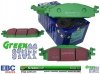 Przednie klocki GreenStuff + NAWIERCANE NACINANE tarcze hamulcowe 325mm EBC seria GD Lincoln MKS 2010-2012
