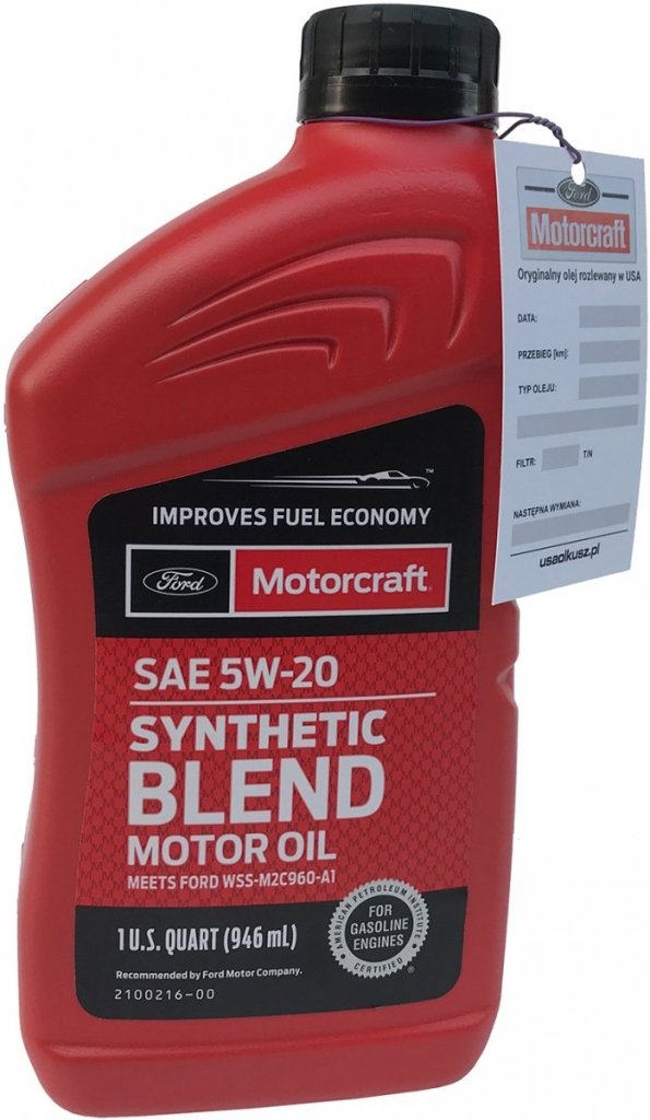 Syntetyczny olej silnikowy Motorcraft 5W20 1l Ford M