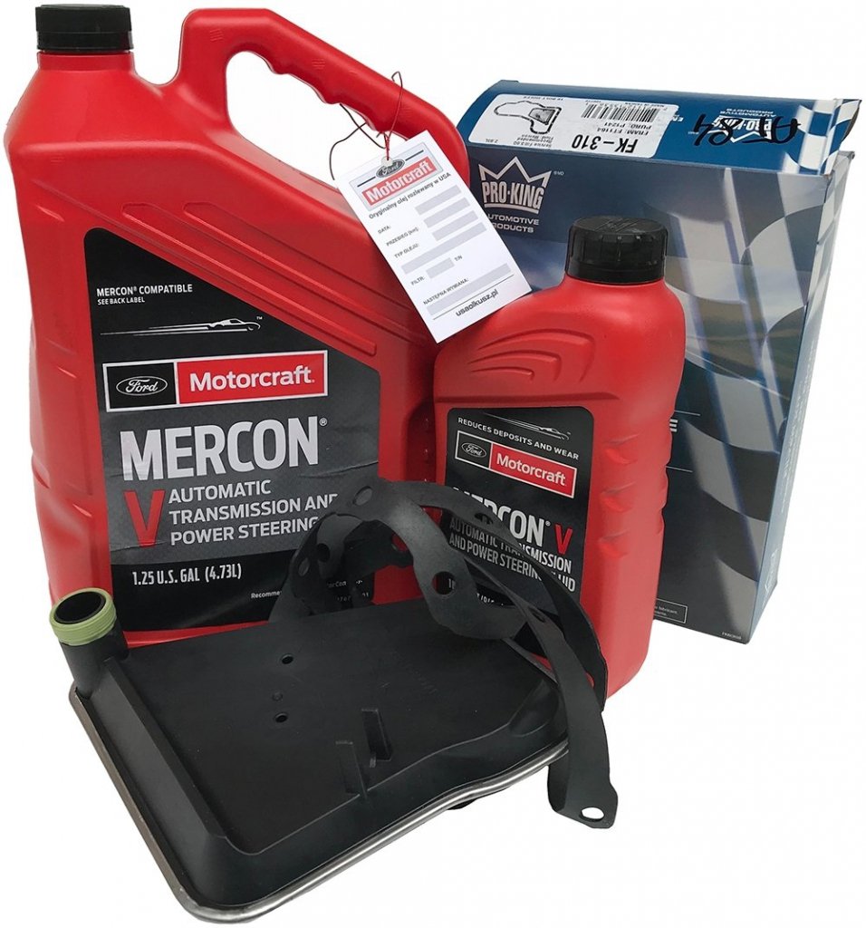 Filtr oraz syntetyczny olej Motorcraft MERCON V