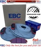 Przednie klocki REDSTUFF + tarcze hamulcowe 345mm EBC seria USR Chrysler 300C