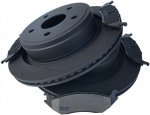 Tylne klocki oraz NACINANE tarcze hamulcowe BB-TECH SLOTTED Chrysler Aspen