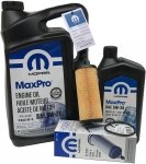 Olej MOPAR MaxPro 5W20 oraz oryginalny filtr Dodge Charger 3,6 V6 2014-