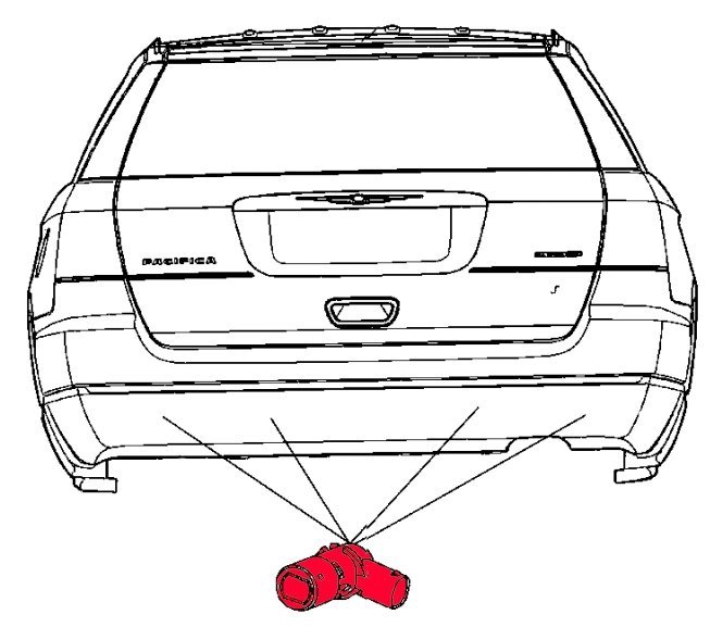 Czujnik Parkowania Tylny Chrysler Pacifica 2005-2008 - Czujniki Parkowania - Czujniki Układ Elektryczny - Pacifica -2008 - Chrysler