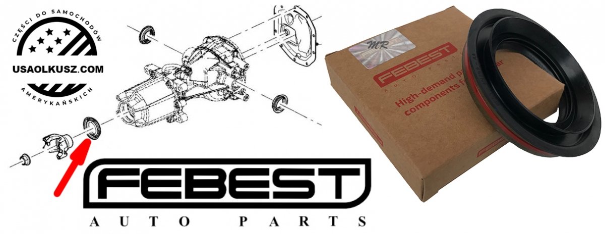 Uszczelniacz wałka ataku tylnego mostu Ford Escape AWD 2001-2012