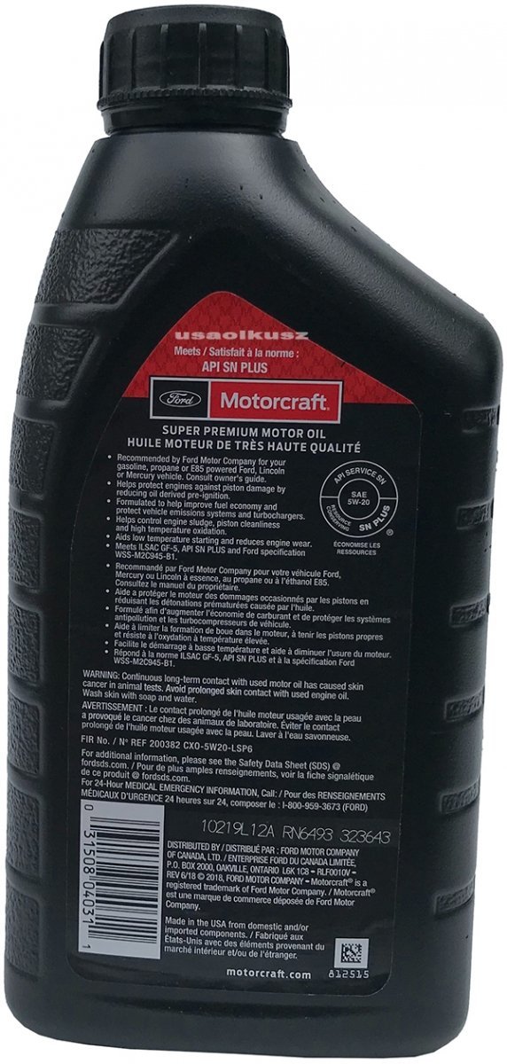 Oryginalny Filtr Oraz Syntetyczny Olej Silnikowy Motorcraft 5w Mazda Tribute 2 5 Duratec Silnik 2 5 Oleju Silnika Filtry Tribute Mazda