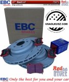 Tylne CERAMICZNE klocki RedStuff + NACINANE tarcze hamulcowe 350mm EBC seria USR Dodge Charger SRT Scat Pack Hellcat
