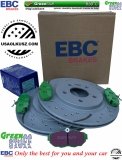 Tylne klocki GreenStuff + NAWIERCANE NACINANE tarcze hamulcowe EBC seria GD Ford Mustang 2005-2014