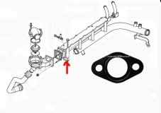 Uszczelka kolektora wodnego Chrysler Voyager 2,5 TD VM