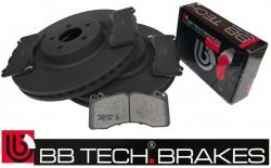 Przednie klocki + NACINANE tarcze hamulcowe 380mm BB-TECH Ford Mustang 5,0 V8 2015- brembo system