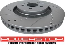 Przednia WIERCONA NACINANA tarcza hamulcowa 345mm POWERSTOP Lincoln Continental 2017-2020