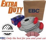Przednie klocki EXTRA DUTY ED + NACINANE tarcze hamulcowe EBC seria USR Dodge Durango 2007-2009