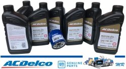 Filtr + olej silnikowy ACDelco Gold Synthetic Blend 5W30 API SP GF-6 Buick Rainier 4,2 L6