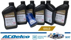 Filtr + olej silnikowy ACDelco Gold Synthetic Blend 5W30 API SP GF-6 Buick Regal Sportback 3,6 V6