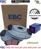 Przednie klocki Ultimax2 + NACINANE tarcze hamulcowe 320mm EBC seria USR Dodge Charger RWD V6