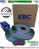 Przednie klocki GreenStuff + WIERCONE NACINANE tarcze hamulcowe 320mm EBC seria GD Lancia Thema RWD V6