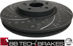 Przednia WIERCONA nacinana tarcza hamulcowa Honda Odyssey 2011-2014