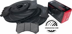 Przednie NACINANE tarcze + klocki hamulcowe BREMBO Dodge Durango SRT 6,4 V8 -2020
