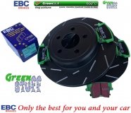 Tylne klocki GreenStuff + NACINANE WENTYLOWANE tarcze hamulcowe EBC seria USR Chrysler 300C