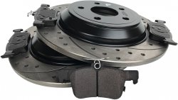 Tylne klocki + WIERCONE NACINANE tarcze hamulcowe 302mm BLACK Ford Kuga 2020-