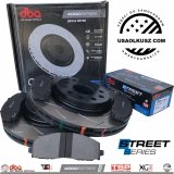 Przednie klocki STREET SERIES + tarcze hamulcowe 28mm DBA seria 4000 T3 Jeep Wrangler JL Rubicon Sahara 2018-