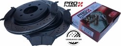 Tylne klocki + NACINANE WIERCONE tarcze hamulcowe 336mm Ford F-150 F150 2021-