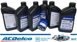 Filtr + olej silnikowy 5W30 Dexos1 Gen2 Full Synthetic API SP ACDelco Chevrolet SSR