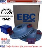 Tylne CERAMICZNE klocki RedStuff + WIERCONE NACINANE WENTYLOWANE tarcze hamulcowe EBC seria GD Lancia Thema