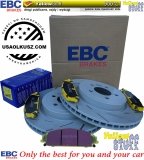 Przednie klocki YELLOWSTUFF + tarcze hamulcowe 345mm EBC seria USR Lancia Thema