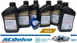 Filtr + olej silnikowy ACDelco Gold Synthetic Blend 5W30 API SP GF-6 Chevrolet Express 2003-2006