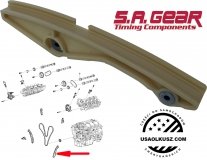 Prowadnica lewa dolna głównego łańcucha rozrządu silnika Lincoln MKS 3,7 V6 2013-2016