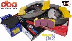 Przednie klocki EBC YellowStuff + tarcze hamulcowe DBA T3 370mm Chevrolet Camaro SS 2016- zaciski 6 tłoków