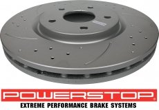 Przednia WIERCONA nacinana tarcza hamulcowa 330mm POWERSTOP Lancia Voyager 2012-