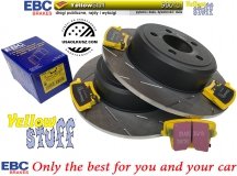 Tylne klocki YellowStuff + NACINANE NIE WENTYLOWANE tarcze hamulcowe EBC seria USR Dodge Challenger RWD V6