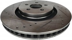 Przednia WIERCONA nacinana wentylowana tarcza hamulcowa 345mm Lincoln MKZ 2017-2020