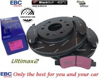 Przednie klocki Ultimax2 + NACINANE tarcze hamulcowe 330mm EBC seria USR GMC Sierra 1500 2008-2019