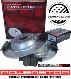 Tylne klocki Z23 + WIERCONE NACINANE tarcze hamulcowe POWERSTOP 316mm Lincoln MKX 2016-2018