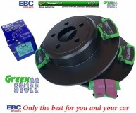 Tylne klocki GreenStuff + NIE WENTYLOWANE tarcze hamulcowe EBC seria PREMIUM Chrysler 300C RWD