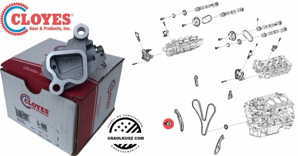 Napinacz hydrauliczny głównego łańcucha rozrządu silnika Lincoln MKZ 3,7 V6 Ti-VCT 2013-2016