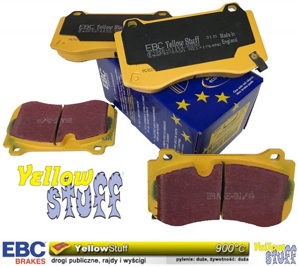 Przednie klocki YellowStuff + tarcze hamulcowe 360mm EBC seria PREMIUM Dodge Magnum 6,1 V8 SRT