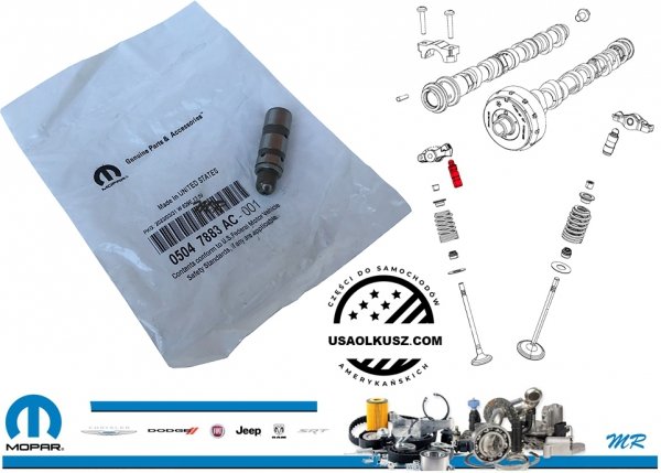 Popychacz hydrauliczny zaworu ssącego MOPAR Jeep Wrangler JL 3,6 V6 2018-