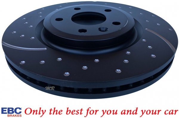Przednia NAWIERCANA NACINANA tarcza hamulcowa 325mm EBC seria GD Ford Flex 2012-2019