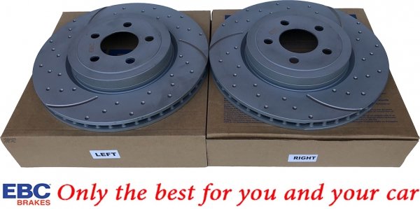Przednie klocki Ultimax2 + tarcze hamulcowe 345mm EBC seria GD Lancia Thema