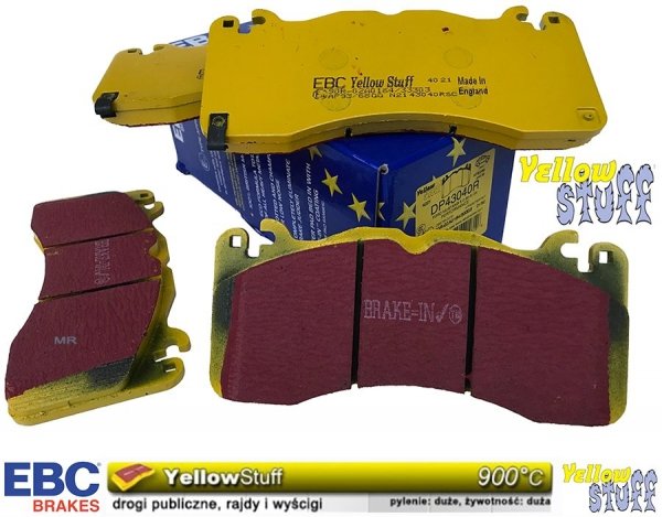 Przednie klocki YellowStuff + tarcze hamulcowe EBC seria USR Ford Mustang 5,0 V8 2015-